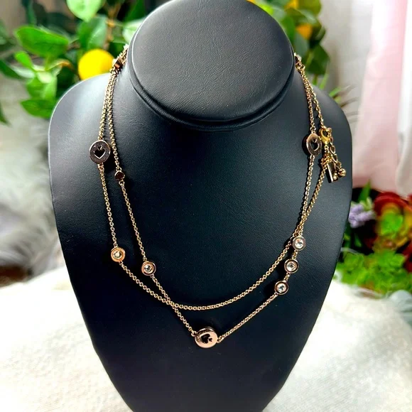 Kate Spade Necklace discs rose gold long - Picture 2 of 5